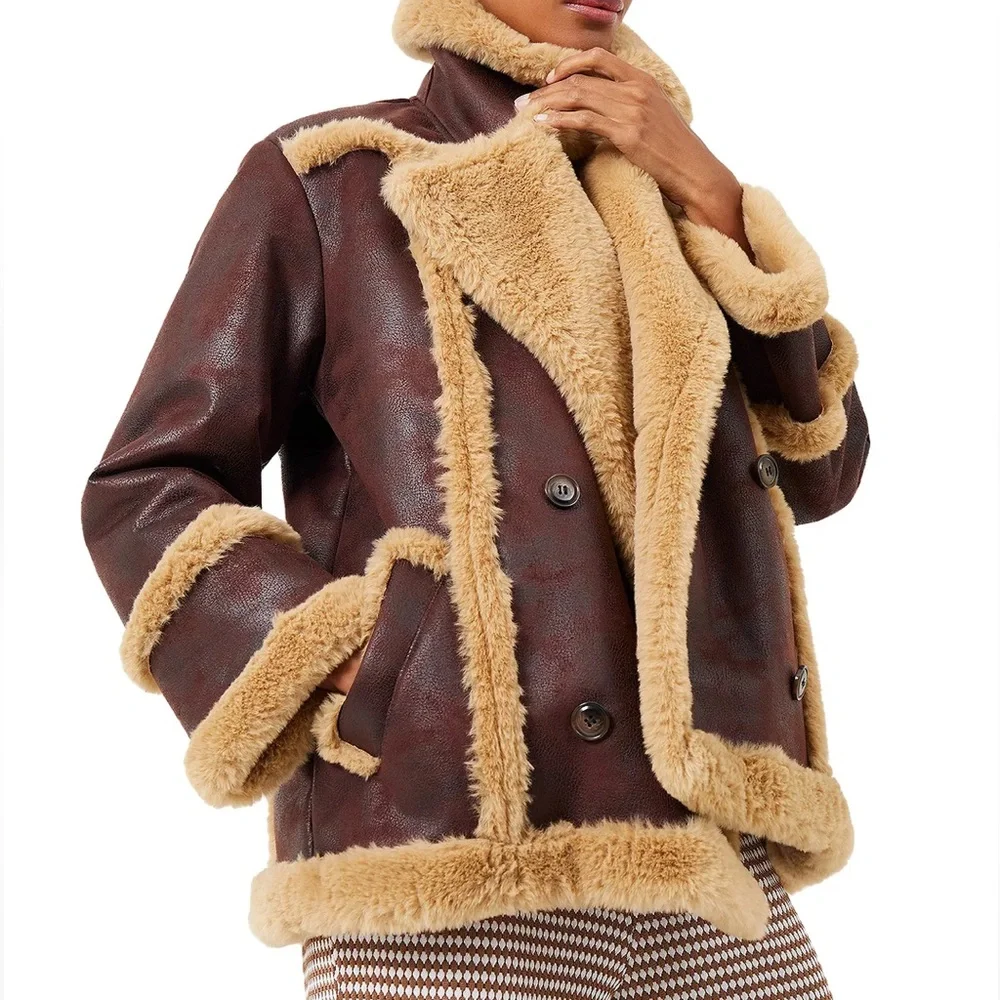 FRENCH CONNECTION BRWON COAT - Picture 6 of 14